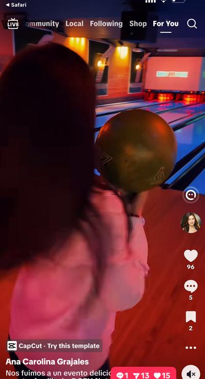 POV bowling at Lucky Strike event